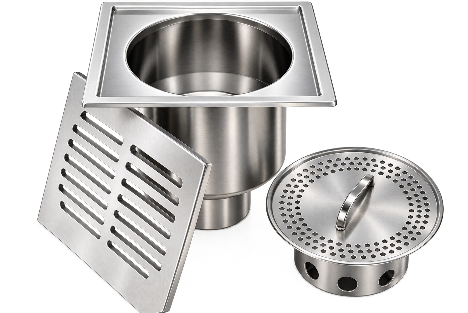 SS Floor Drain Trap & Jali Assembly